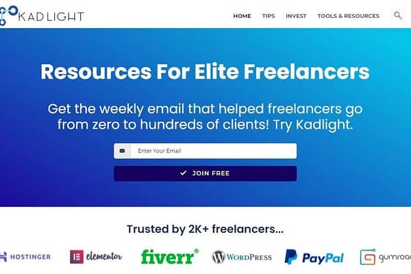 <p>Get the weekly email that helped freelancers go from zero to hundreds of clients! Try Kadlight.</p>
